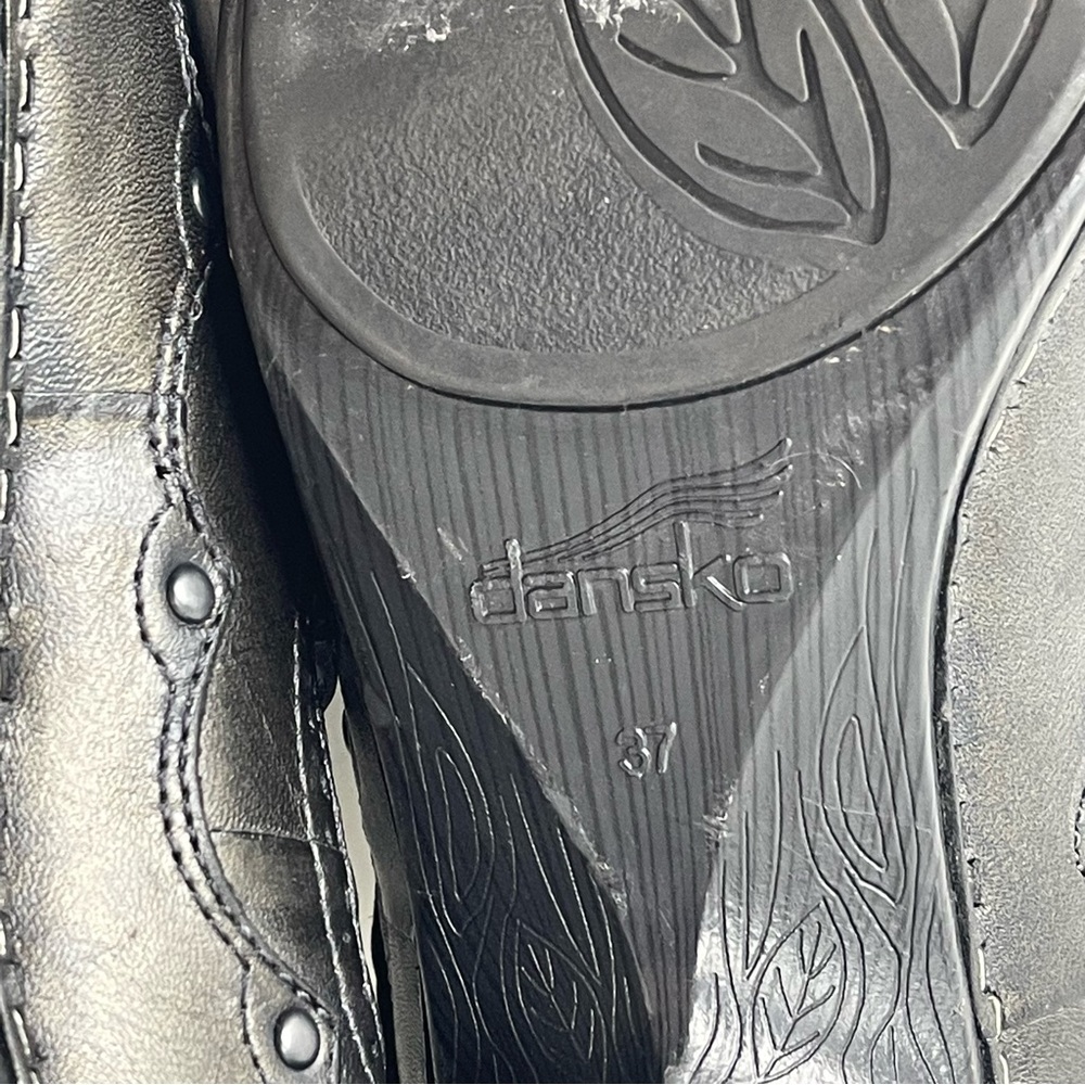 DANSKO Nevin Leather Mary Jane Size 37 EU / 6.5 -7 US Western Buckle Heeled Shoe - Picture 11 of 12